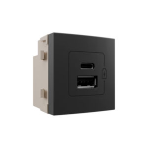 Tomada carregador USB dupla (USB-C + USB-A) 2A bivolt